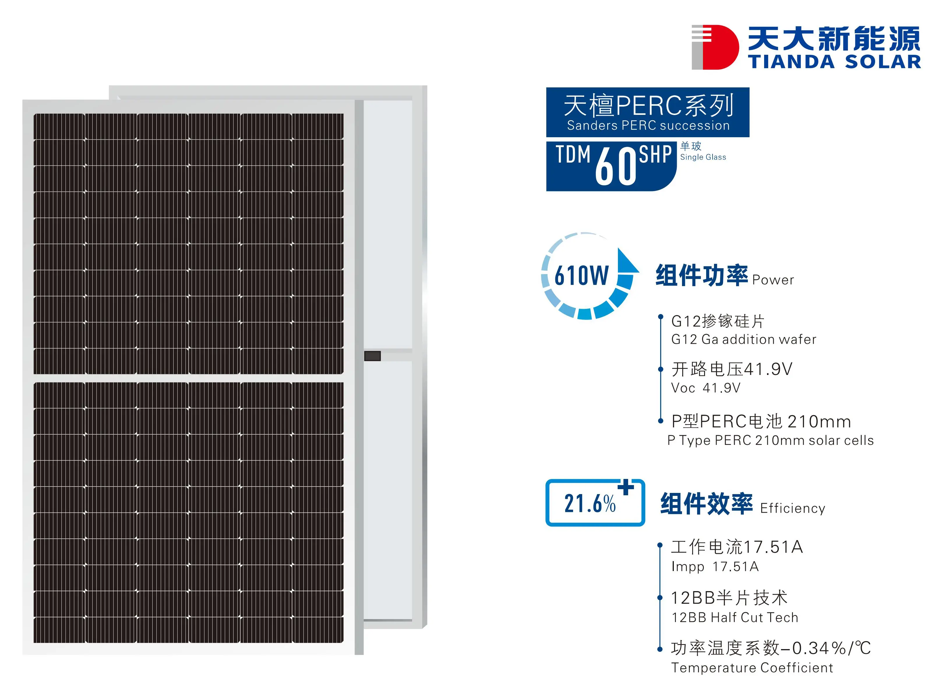 Tiantan PERC Series TDM 60 SHP